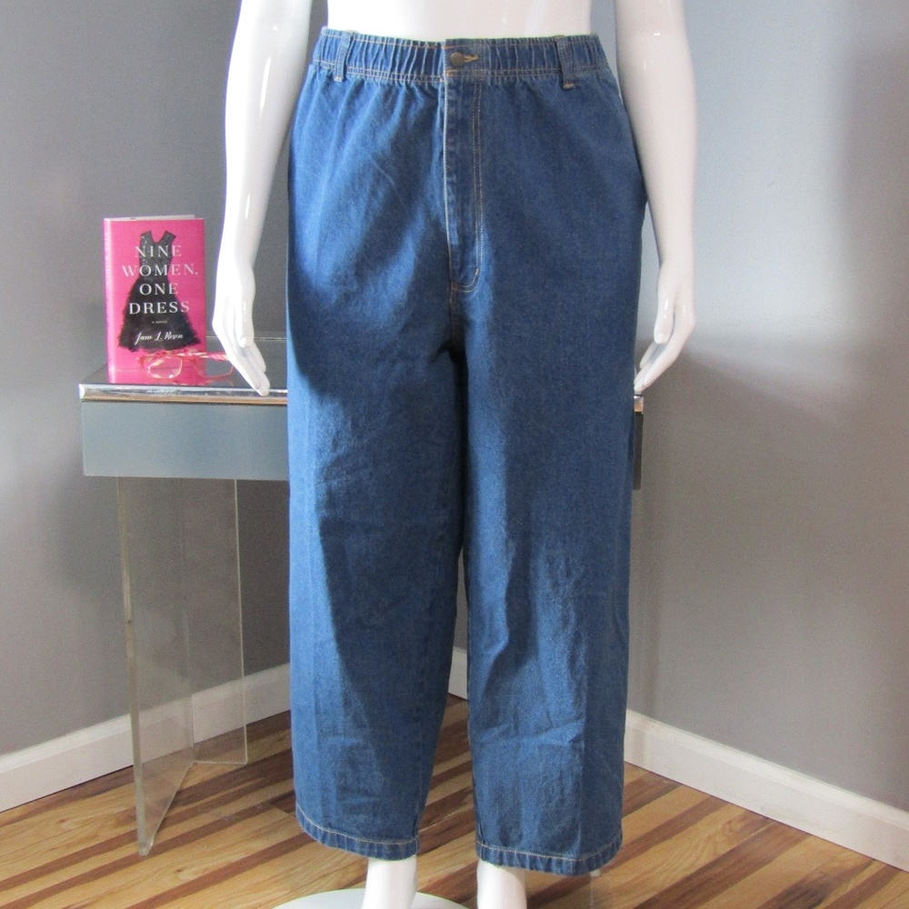 NEW Harbor Bay Elastic Waist Jeans Size 3X 28